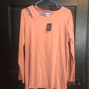 New with tags, cute causal top with cut-outs.